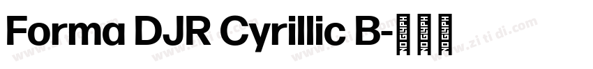 Forma DJR Cyrillic B字体转换